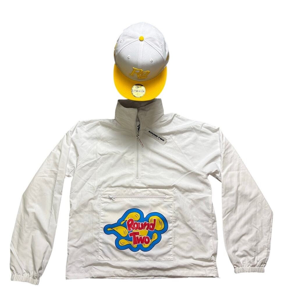 NWT Round Two Windbreaker Jacket (S) & Hat (7 1/2) Bundle